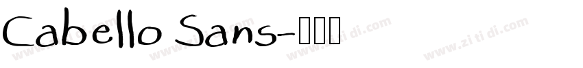 Cabello Sans字体转换